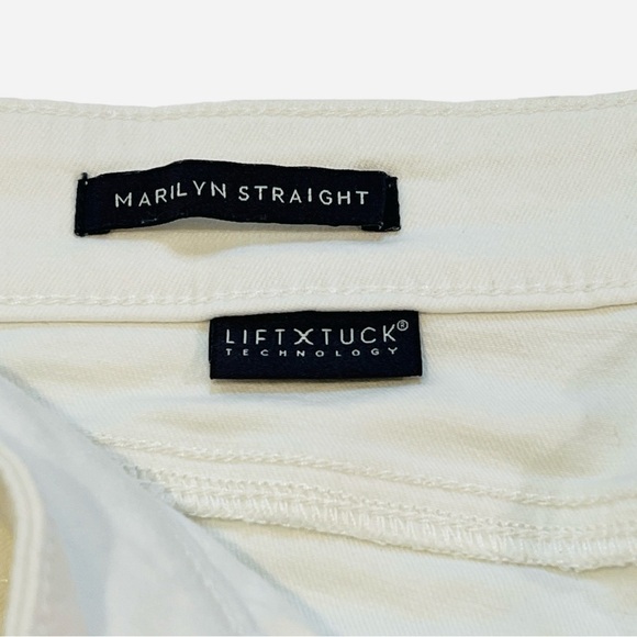 NYDJ Marilyn Straight Ankle Jeans, Lift Tuck Texhnology, Color White, Size 4 - Picture 8 of 10